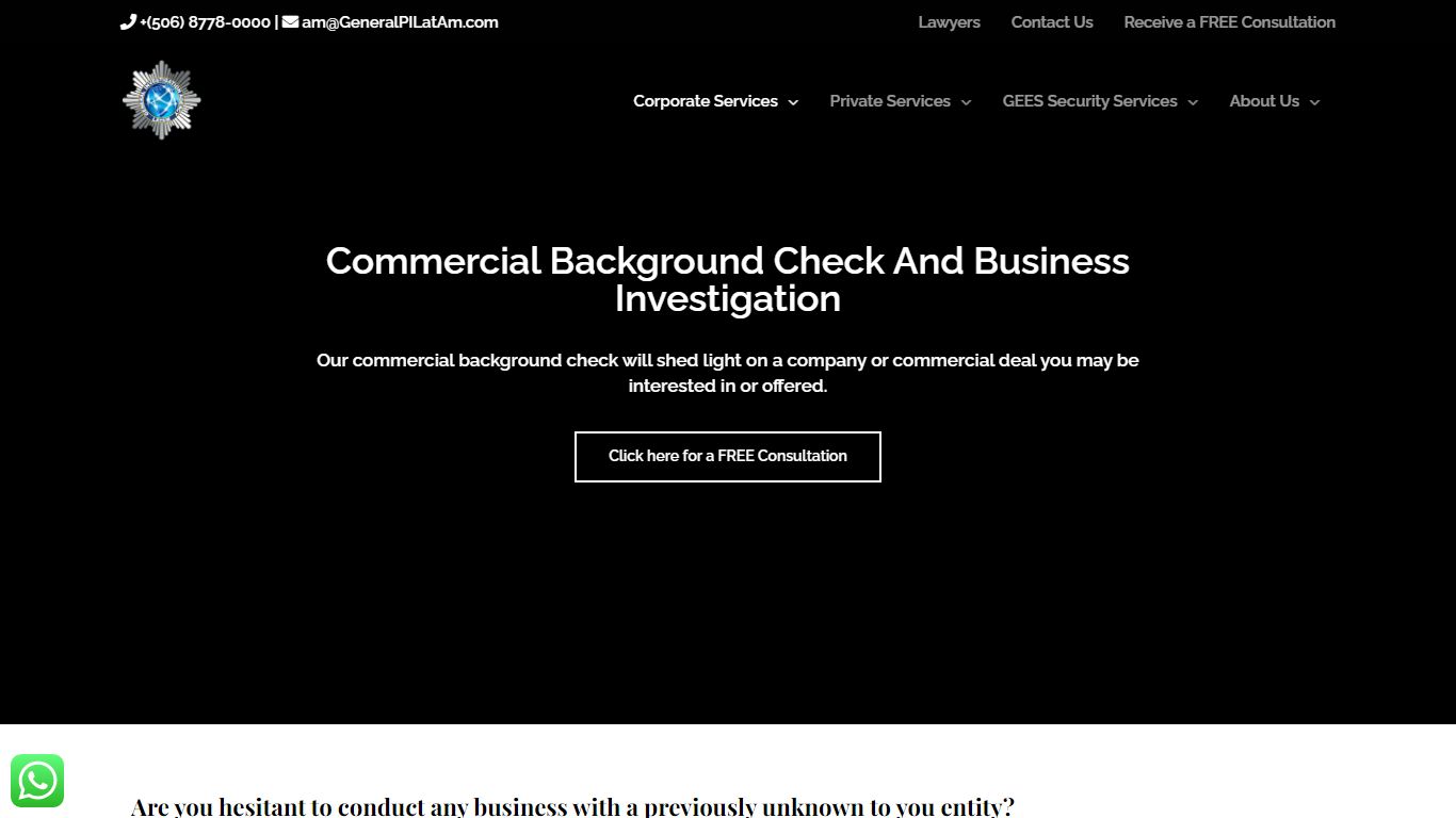 Commercial Background Check And Business Investigation - General PI ...