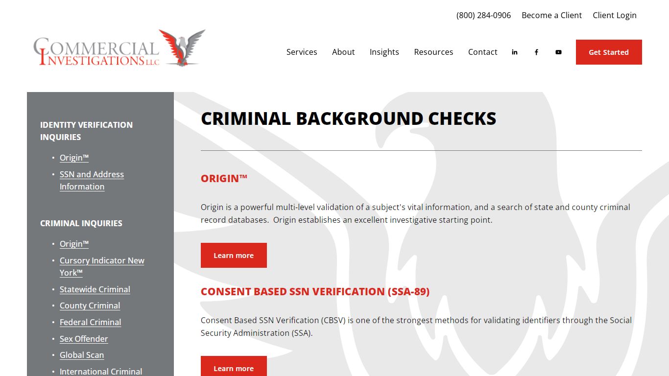 Criminal Background Checks - Commercial Investigations LLC